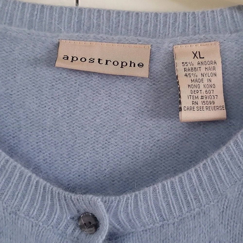 Apostrophe Angora/ Rabbit Hair Sweater XL - Picture 2 of 4